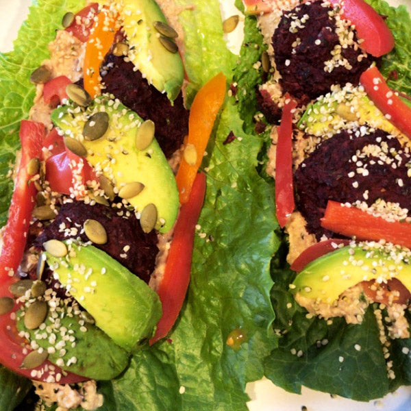 Beet Root Falafel Balls & Lettuce Wrap Recipe